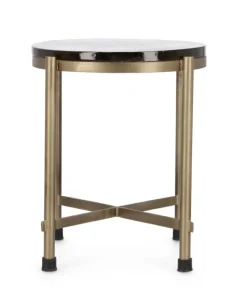 Outlet Bizzotto TAVOLINO IN ACCIAO FINITURA OTTONE H50 - ZAYLA