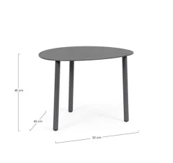 Clearance Bizzotto TAVOLINO IN ALLUMINIO ANTRACITE QS22 - SPARKY