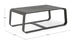 Hot Bizzotto TAVOLINO IN ALLUMINIO ANTRACITE YK13 - MERRIGAN