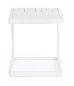 Discount Bizzotto TAVOLINO IN ALLUMINIO BIANCO CX21 - KONNOR