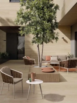 Clearance Bizzotto TAVOLINO IN ALLUMINIO D50 BIANCO YK11 - RIDLEY