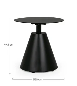 New Bizzotto TAVOLINO IN ALLUMINIO D50 NERO XK0Y - ALOHA