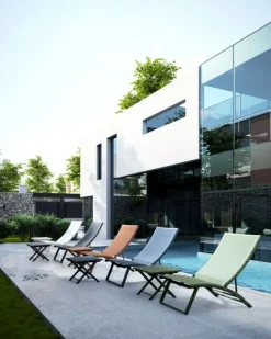 Clearance Bizzotto TAVOLINO IN ALLUMINIO GIRGIO SCURO - TAYLOR