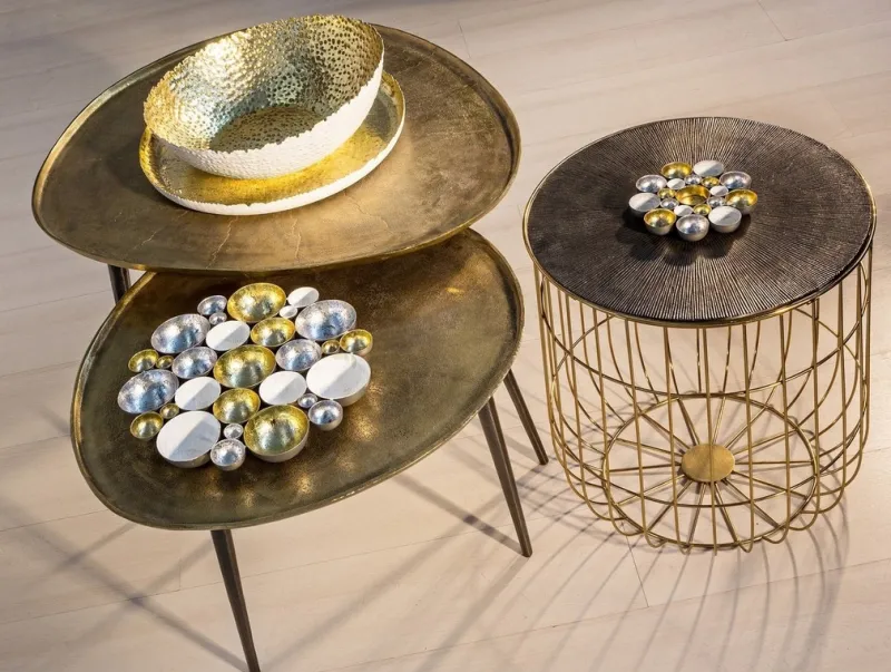 Best Bizzotto TAVOLINO IN ALLUMINIO 55X60 - KARIMA