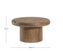 New Bizzotto TAVOLINO IN LEGNO BROWN D60 - LOPEZ