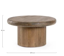 Best Bizzotto TAVOLINO IN LEGNO BROWN D75 - LOPEZ