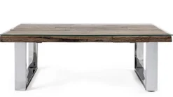 Bizzotto TAVOLINO IN LEGNO CON VETRO 110X60 - STANTON