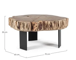 Hot Bizzotto TAVOLINO IN LEGNO NATURAL - KEVAL