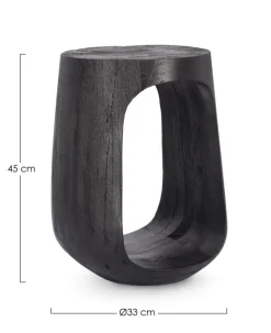 Clearance Bizzotto TAVOLINO IN LEGNO NERO - LOPEZ
