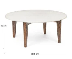 Sale Bizzotto TAVOLINO IN MARMO D75 - SYLVESTER