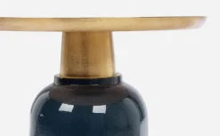 Clearance Bizzotto TAVOLINO IN METALLO BLU D40.5 - NALIMA