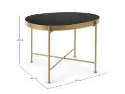 Online Bizzotto TAVOLINO IN METALLO COLOR ORO - RASHIDA