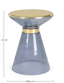 Online Bizzotto TAVOLINO IN VETRO GRIGIO D36 - MERIEL