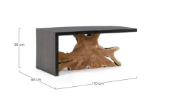 Clearance Bizzotto TAVOLINO 110X60 - SHERWOOD