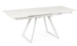 Clearance Bizzotto TAVOLO ALL. REETA 120/180X90 BIANCO/BIAN