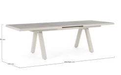 New Bizzotto TAVOLO ALL.KRION 205-265X103 PELICAN