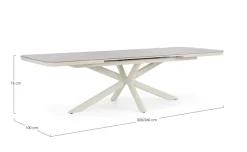 Discount Bizzotto TAVOLO ALL.PASCAL 200-260X100 PELICAN