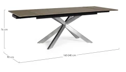 Hot Bizzotto TAVOLO CON PIANO IN CERAMICA - ARZACHEL