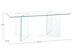 Bizzotto TAVOLO FISSO IN VETRO - IRIDE