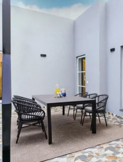 Clearance Bizzotto TAVOLO IN ALLUMINIO ANTRACITE JX55 - MASON