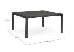Sale Bizzotto TAVOLO IN ALLUMINIO ANTRACITE CX23 - KIPLIN