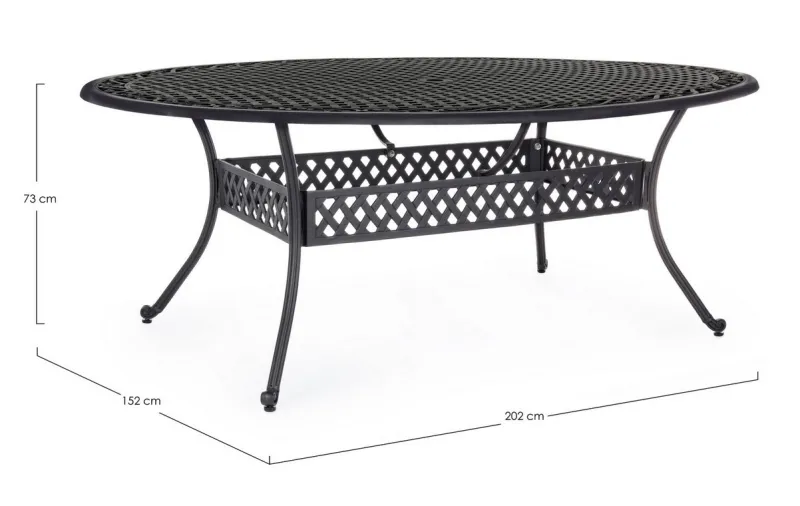 Sale Bizzotto TAVOLO IN ALLUMINIO ANTRACITE - IVREA