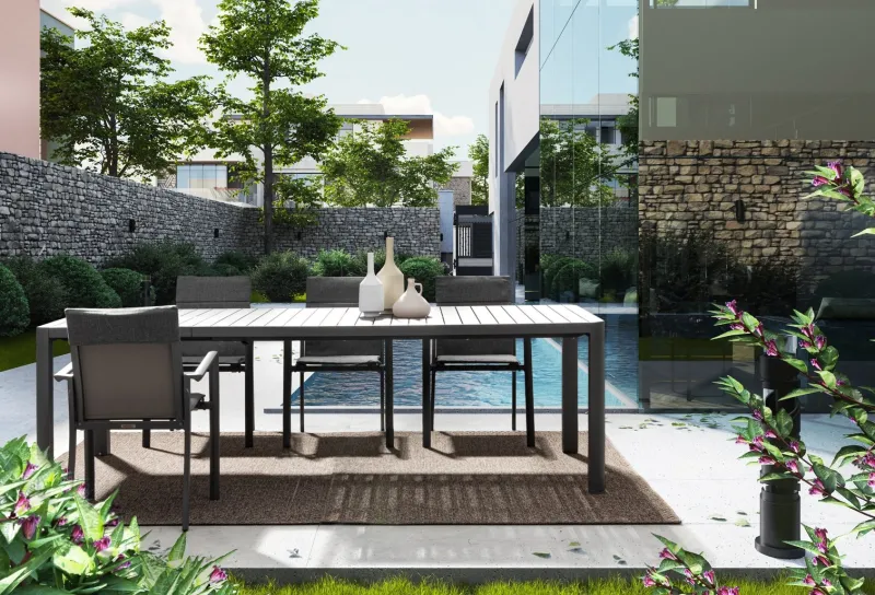 Online Bizzotto TAVOLO IN ALLUMINIO ANTRACITE CX23 - KIPLIN