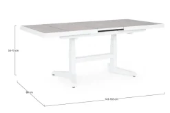 Best Bizzotto TAVOLO IN ALLUMINIO BIANCO JX11 - ROBERT