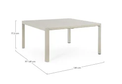 Outlet Bizzotto TAVOLO IN ALLUMINIO RASTIN - KIPLIN