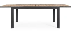 Outlet Bizzotto TAVOLO IN ALLUMINIO 160-240X100 ANTRACITE YK13 - BELMAR