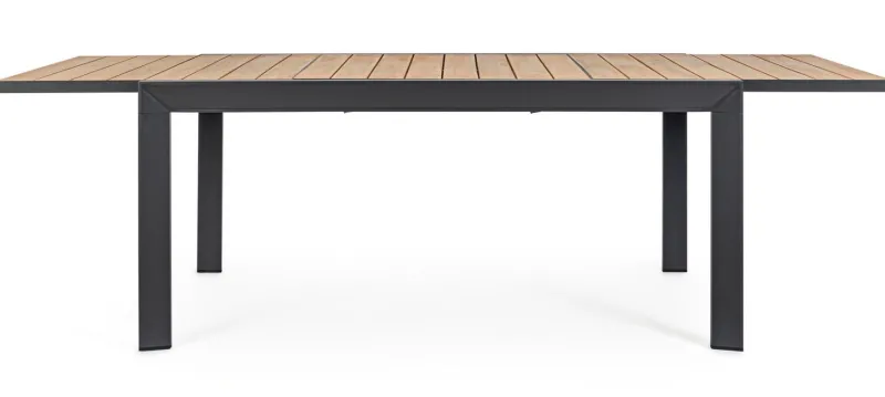 Outlet Bizzotto TAVOLO IN ALLUMINIO 160-240X100 ANTRACITE YK13 - BELMAR