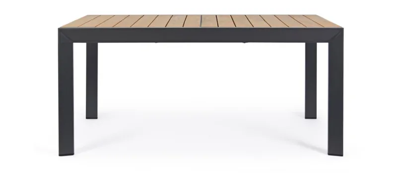 Outlet Bizzotto TAVOLO IN ALLUMINIO 160-240X100 ANTRACITE YK13 - BELMAR