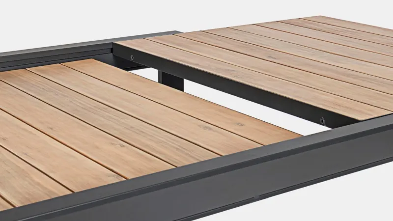 Outlet Bizzotto TAVOLO IN ALLUMINIO 160-240X100 ANTRACITE YK13 - BELMAR