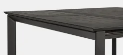 Outlet Bizzotto TAVOLO IN ALLUMINIO 110/160X160 ANTRACITE CX23 - KONNOR