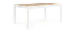 Discount Bizzotto TAVOLO IN ALLUMINIO 160-240X100 BIANCO YK11 - BELMAR
