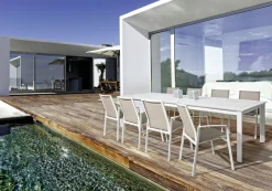 Online Bizzotto TAVOLO IN ALLUMINIO 200/300X110 BIANCO CX21-KONNOR