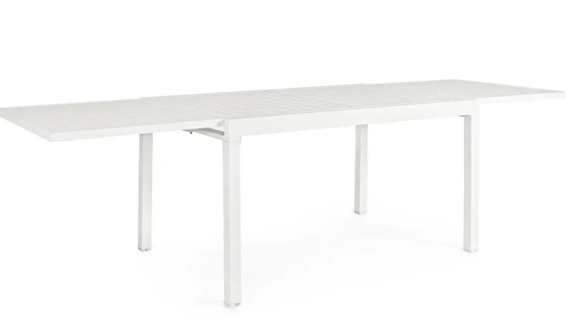 Best Bizzotto TAVOLO IN ALLUMINIO 135/270X90 BIANCO YK11 - PELAGIUS