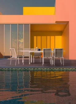 Best Bizzotto TAVOLO IN ALLUMINIO 135/270X90 BIANCO YK11 - PELAGIUS