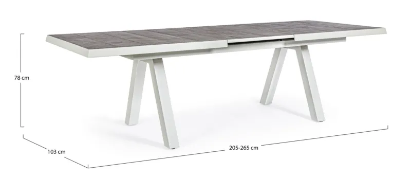 Best Bizzotto TAVOLO IN ALLUMINIO 205/265X103 LUNAR - KRION