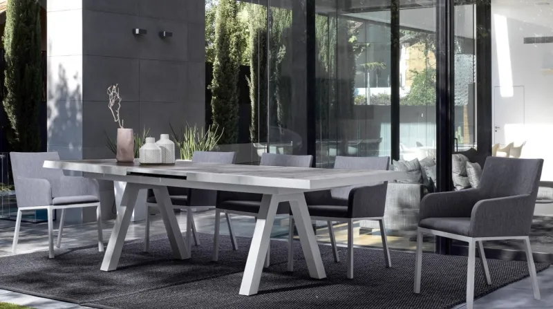 Best Bizzotto TAVOLO IN ALLUMINIO 205/265X103 LUNAR - KRION