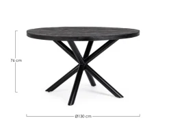 Outlet Bizzotto TAVOLO IN LEGNO D130 - HASTINGS