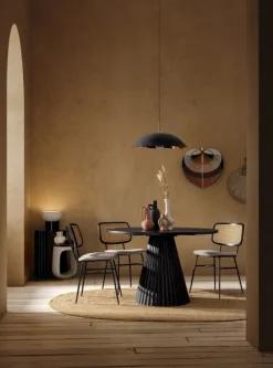 Sale Bizzotto TAVOLO IN LEGNO NERO D120 - ORISSA