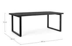 Bizzotto TAVOLO IN LEGNO 200X100 - HASTINGS