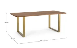 Sale Bizzotto TAVOLO IN LEGNO 200X90 - VITAL