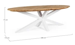 Hot Bizzotto TAVOLO IN TEAK BIANCO RT01 - PALMDALE