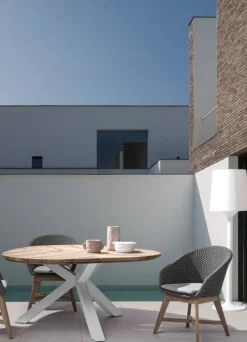 Discount Bizzotto TAVOLO IN TEAK BIANCO RT01 - PALMDALE