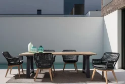 Online Bizzotto TAVOLO IN TEAK RICICLATO ANTARCITE AM03 - ROLLAND