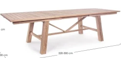 Outlet Bizzotto TAVOLO IN TEAK 220/300X100 - MARYLAND