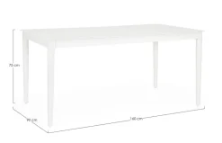 Online Bizzotto TAVOLO NEBULA 160X90 VAPOR YK15