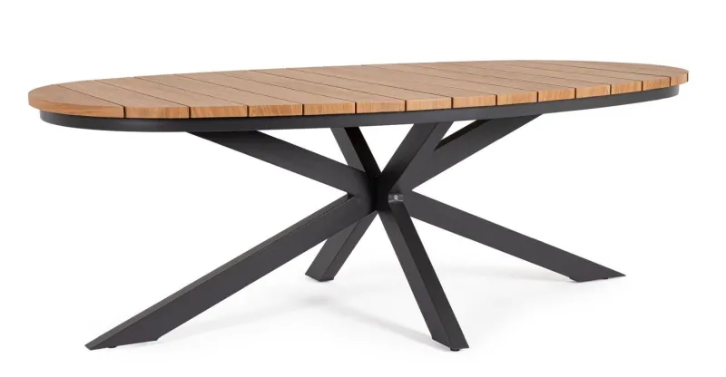 Discount Bizzotto TAVOLO ZELMAR 218X115 ANTRACITE YK13